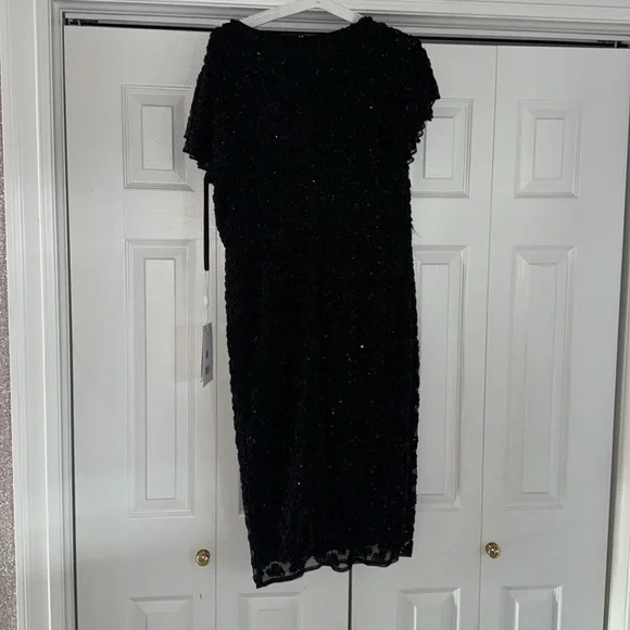 NWT Mac Duggal Floral Beaded Sheath Dress - Picture 11 of 11